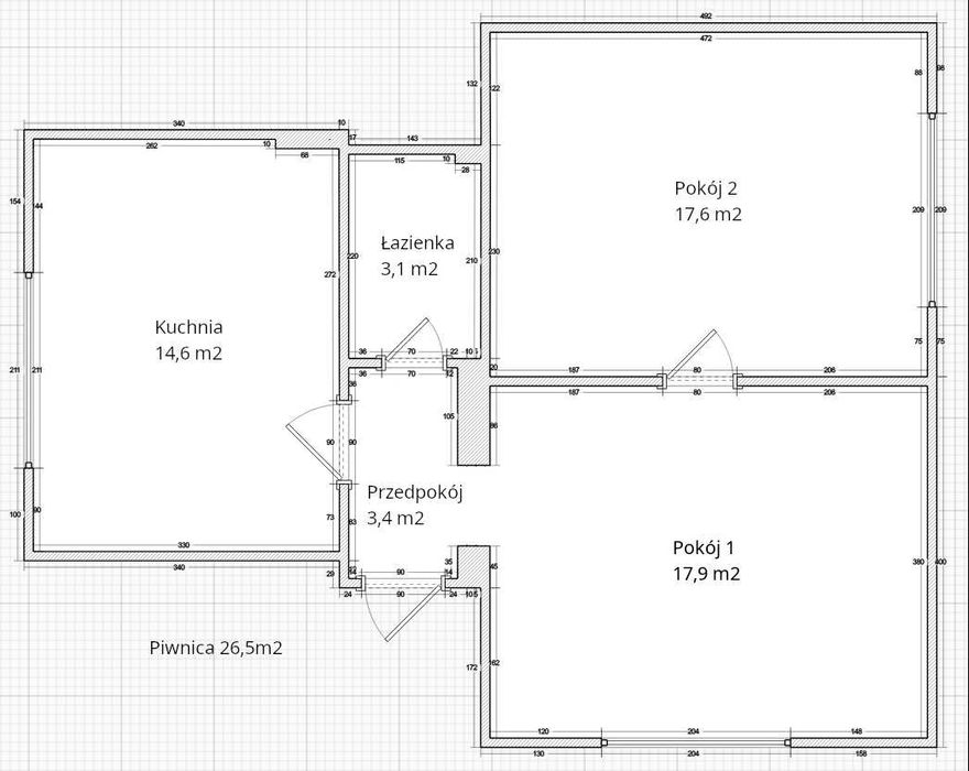 2-pokojowe mieszkanie na sprzedaż w miejscowości Żałe