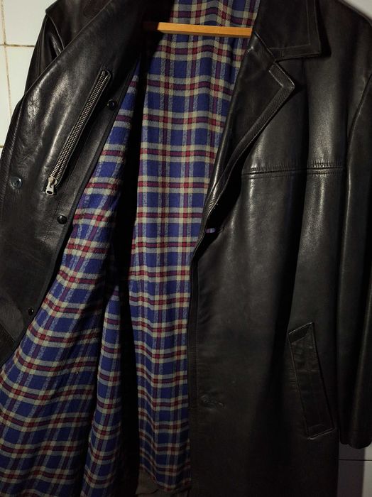 Пальто кожаное демисезонное, Германия, р. 52