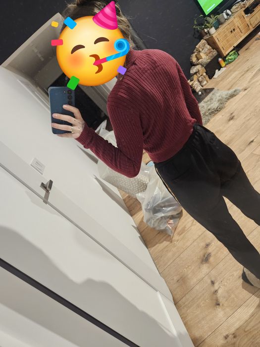 Sweter golf bluzka z długim rękawem