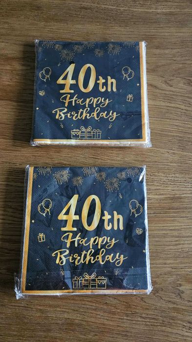 Serwetki na 40 urodziny