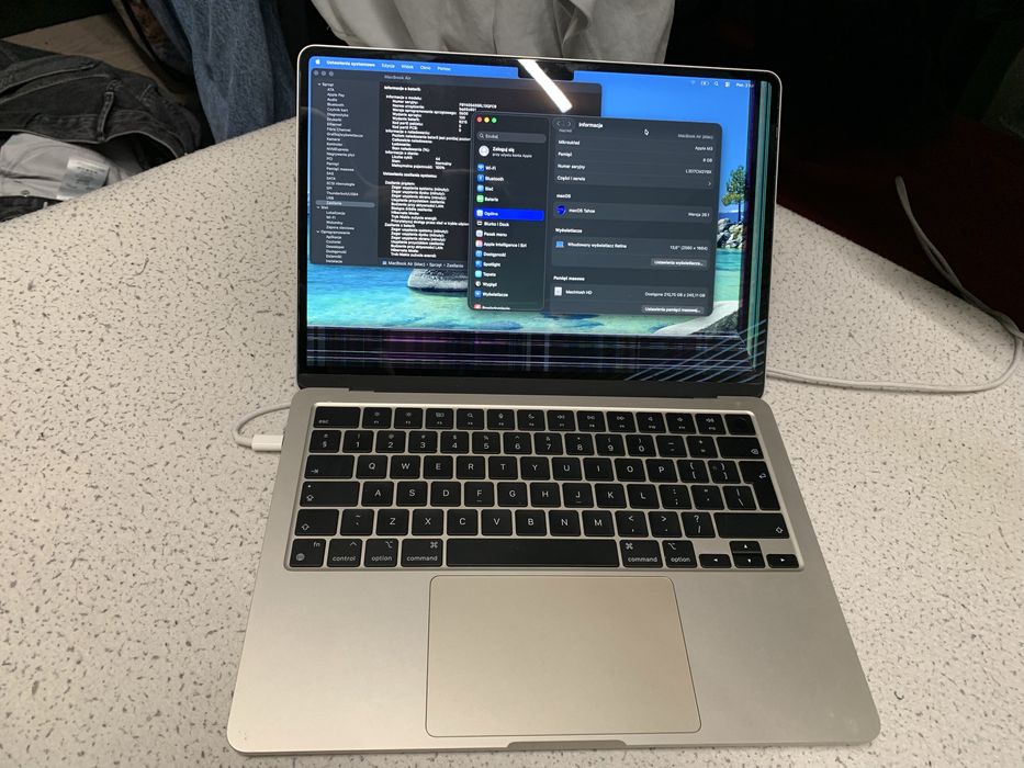 Openbot Apple MacBook air 13 A3113 m3 8gb 256gb klawiatura lcd x