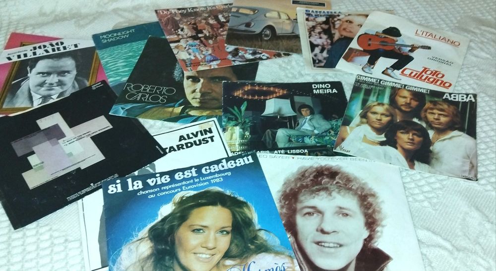 Vinis e singles anos 80, música rara portuguesa colectâneas !