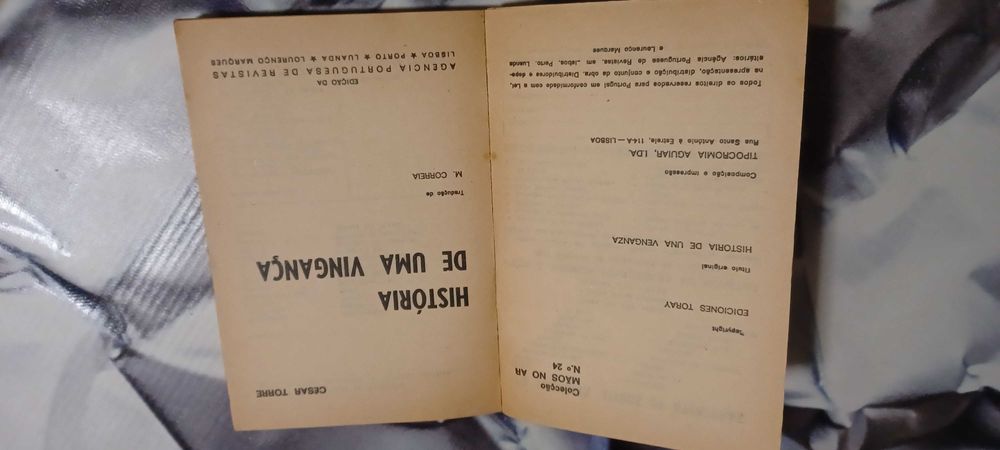 Livro _História de uma Vingança_ de César Torre