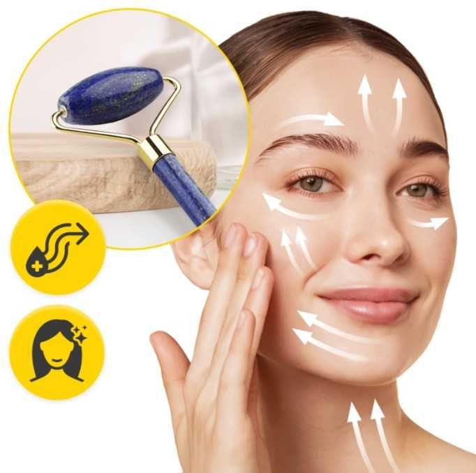 Roller do twarzy Gua Sha z naturalnego lazurytu 4Fizjo !!!
