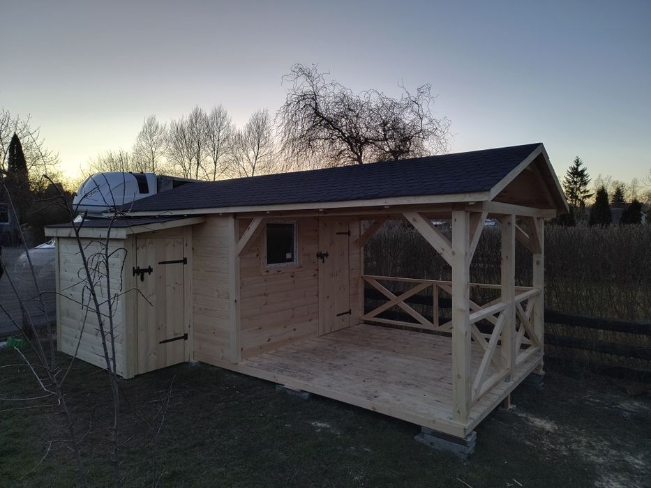 Domek letniskowy domek narzędziowy drewniany
