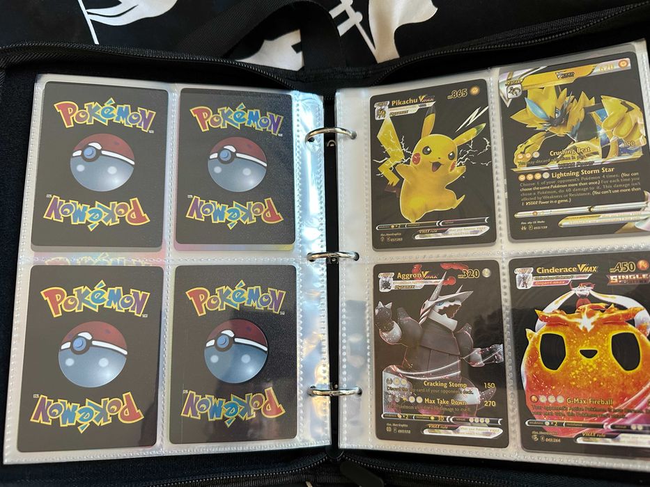 275 kart Pokemon – złote / srebrne / VMAX / klaser