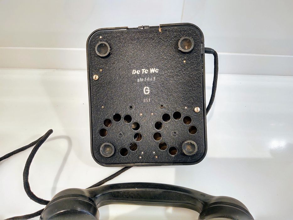 detewe r57 telefon kolekcjonerski antyk retro vintage ebonit