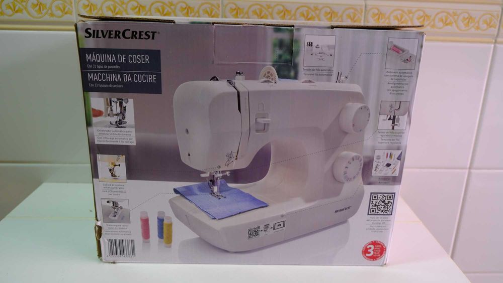 Máquina de Costura SilverCrest SNM 33 C1 Semi-Nova