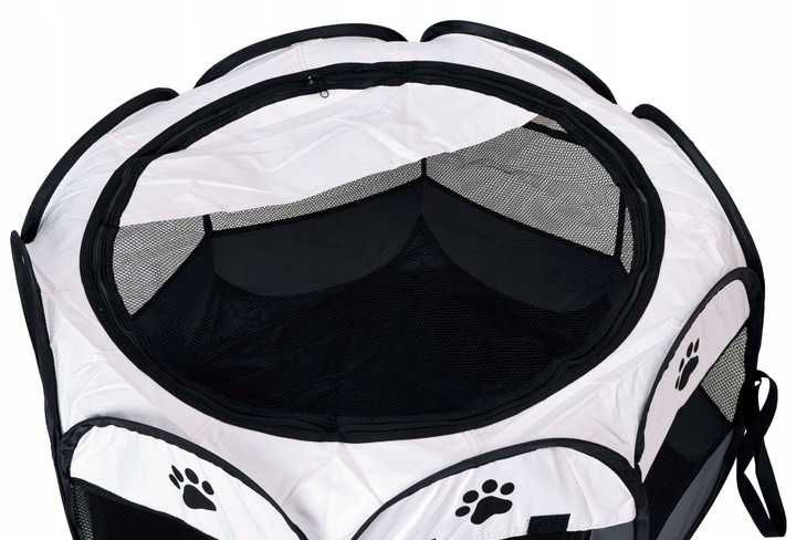 Składany Tekstylny Kojec Psa Kota Lekki Mobilny PRZEWIEWNY BEZPIECZNY