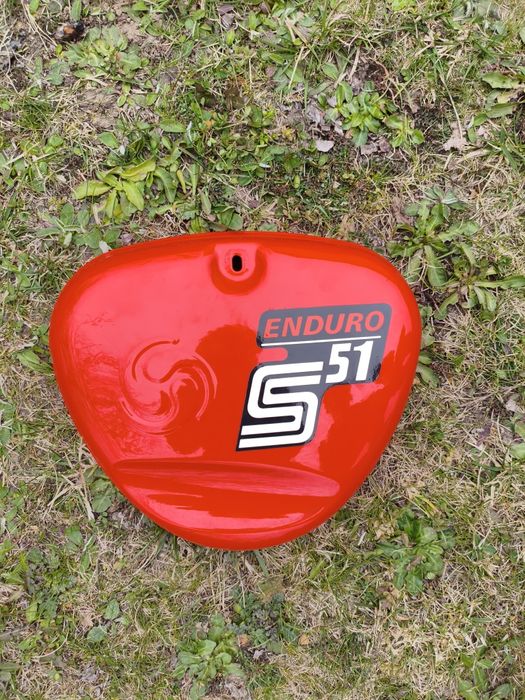 Pokrywy + bak paliwa Simson S51 enduro czerwone