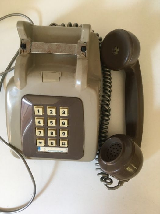 Telefone Antigo Castanho / Cinzento