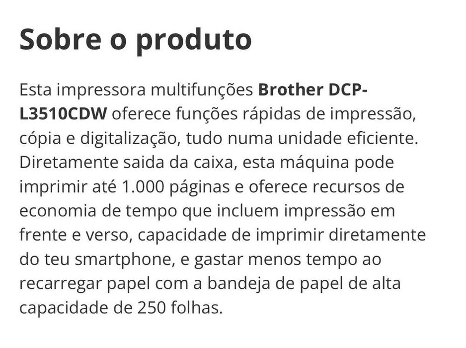Impressora Multifunções Brother DCP-L3510CDW