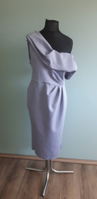 Asos piankowa midi elegancka sukienka XXL