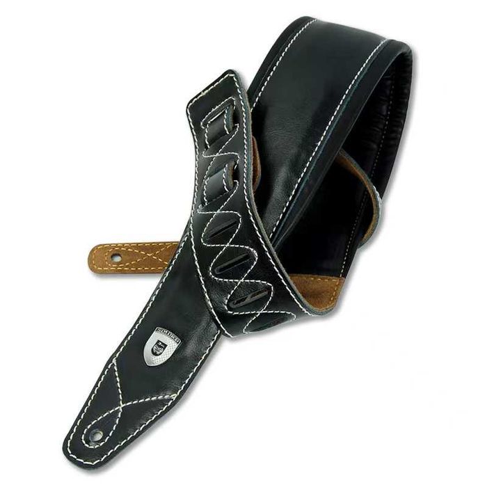 Pas do gitary SOLDIER STP-GL-022-black- skórzany pasek gitarowy