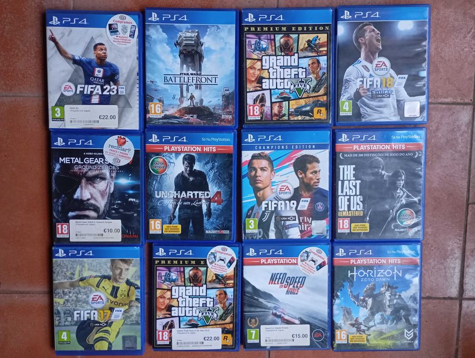 Colecção de 12 jogos PS4
