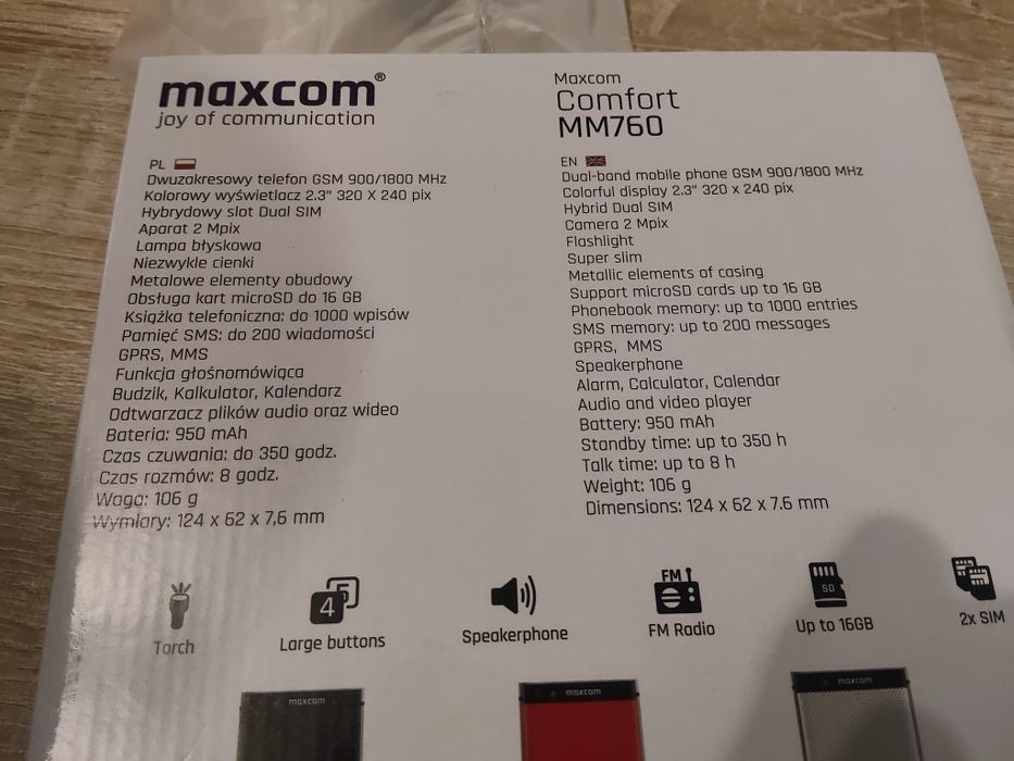 Maxcom MM760 telefon