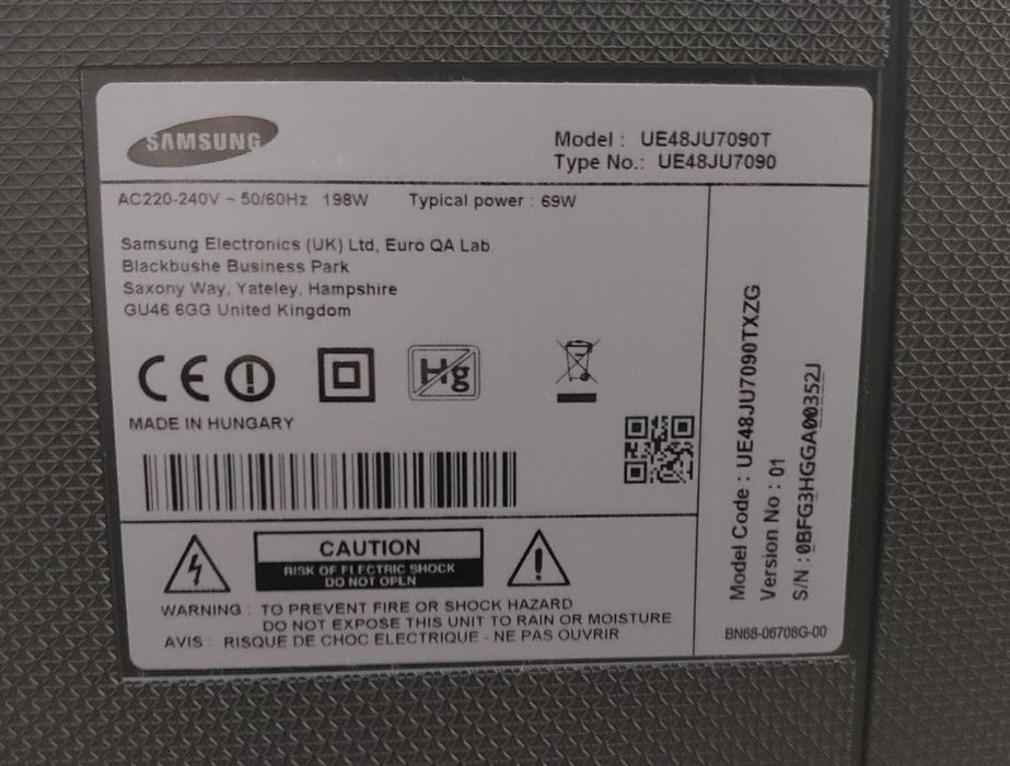 SAMSUNG UE48JU7090T/SMART/4K дефекти