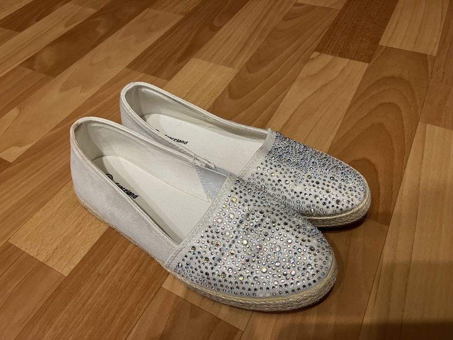 Мокасини/сліпони зі стразами, розмір 39