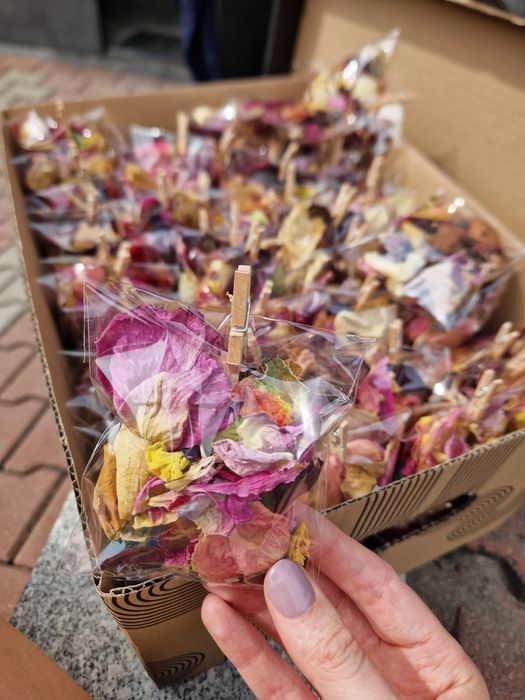 Suszone kwiatki na ślub