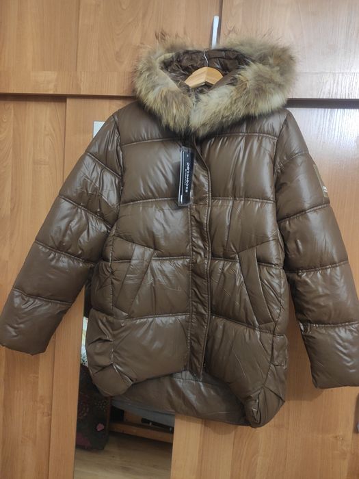 Kurtka pikowana brązowa 4XL