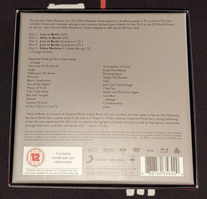 Depeche Mode Live In Berlin (A Film By Anton Corbijn) 2xDVD, 2xCD + Blu-ray