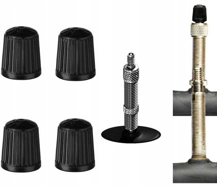 Kapturek zaworka nakrętka dętki wentyl DV dunlop rowerowy 4szt zestaw