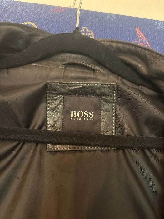 Klasyczna kurtka skórzana biker Hugo Boss r. XXL 56