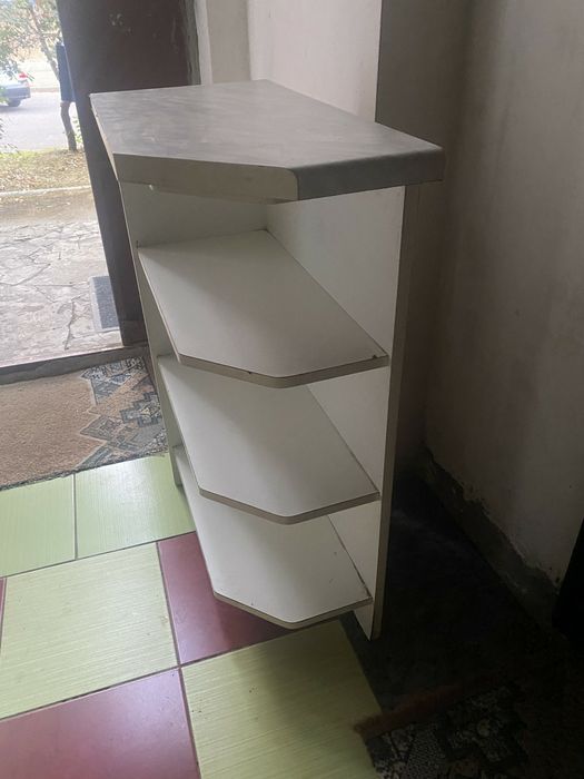 Тумба-полки белая