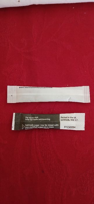 Pacotes/sticks de açúcar Reino Unido