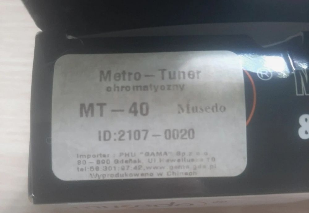 Metrotuner chromatyczny MT-40 (metronom i tuner)