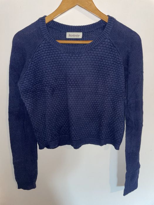 Camisola de malha azul