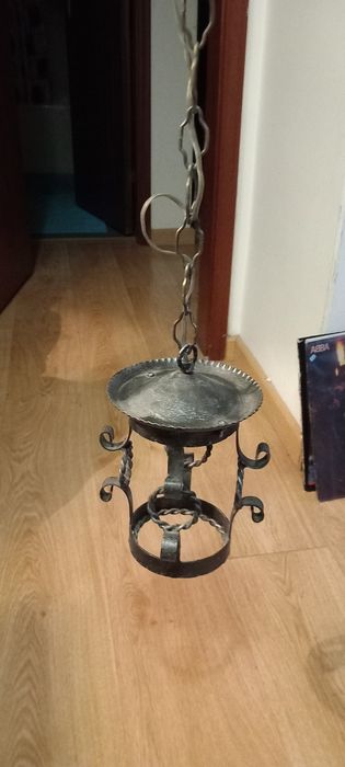 Candeeiro metal tecto