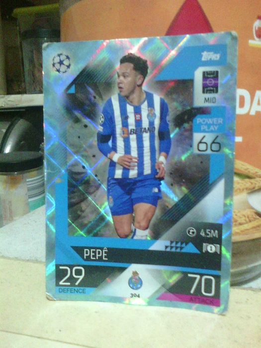 topps carta brilhante pepe futebol clube porto