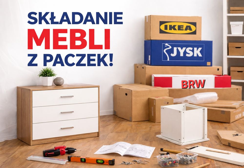 SKŁADANIE i MONTAŻ MEBLI z paczek: IKEA i inne firmy -  MALBORK+50km