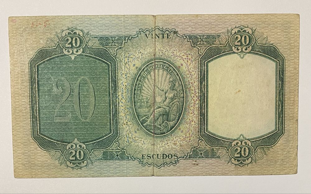 Nota 1310 - 20 Escudos Ch. 6 -  1954  - CAPICUA