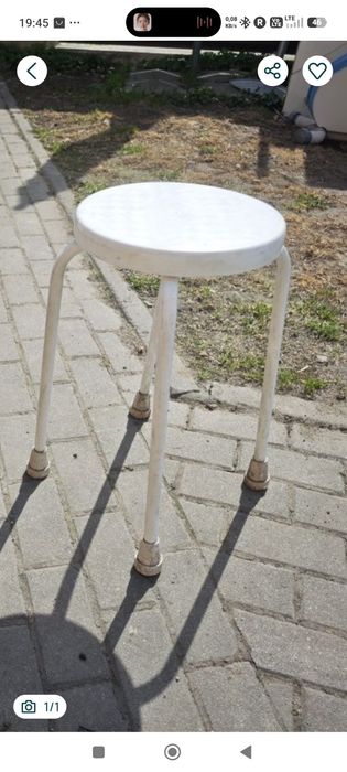 Taboret, stołek metalowy
