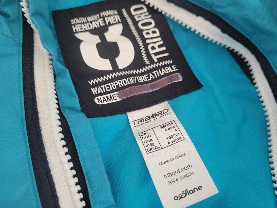 Kurtka Tribord Sailing żeglarska przeciwdeszczowa - 98-104 4 lata