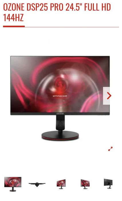 Monitor Ozone 24.5 Polegadas  1080p 144hz512004521554749442
