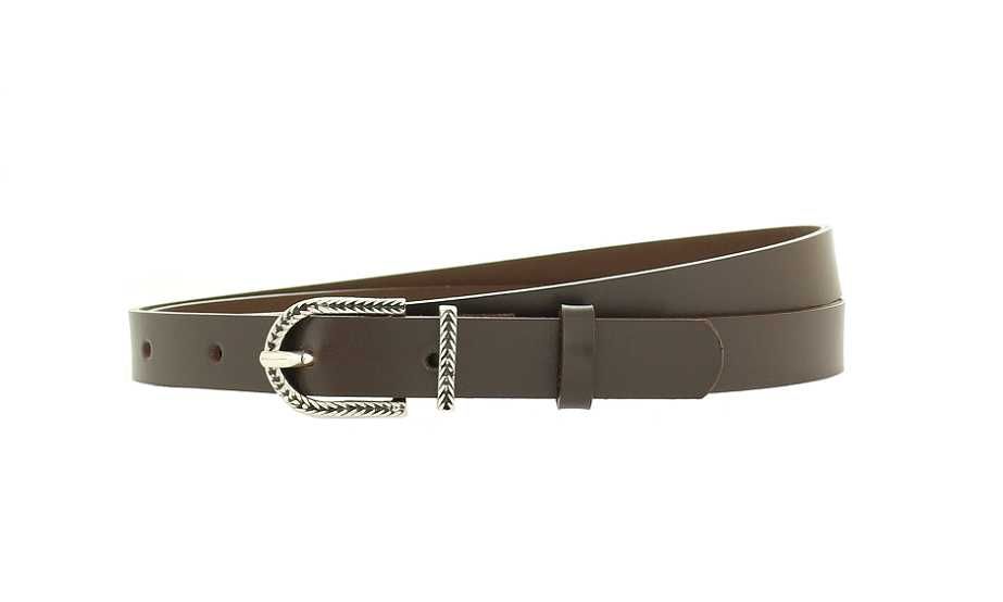 Brązowy pasek damski szeroki do spodni pasek do sukienki skóra 100% PL