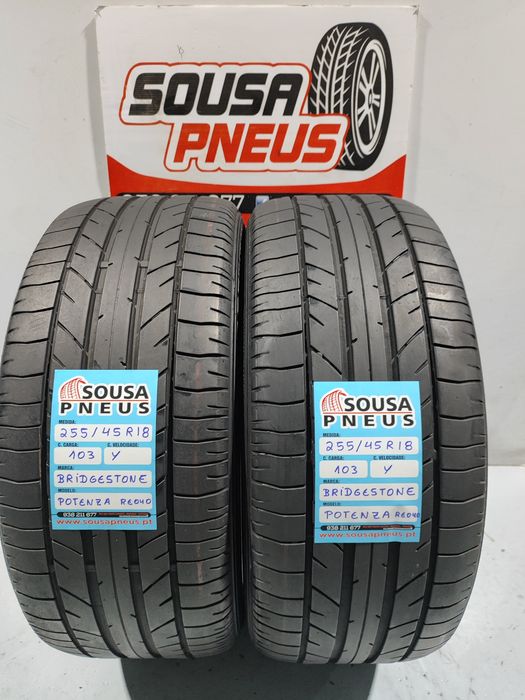 2 pneus semi novos 255-45R18 Bridgestone - Oferta dos Portes