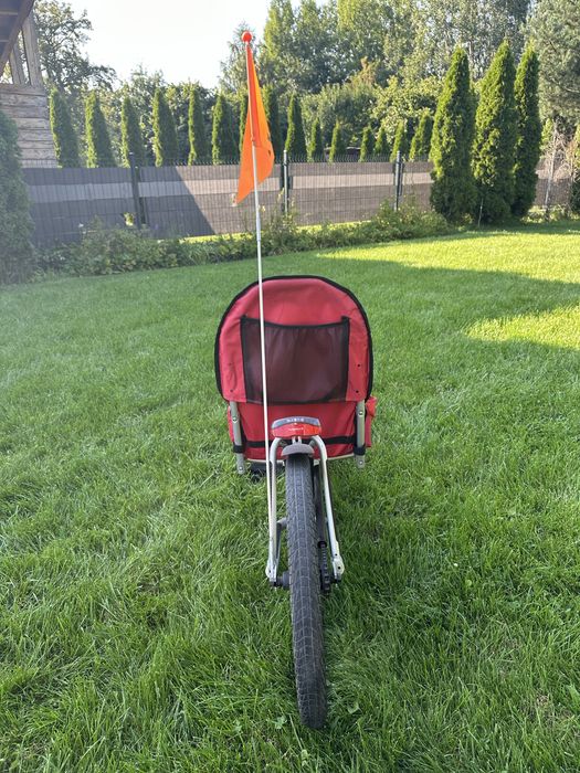 Przyczepka rowerowa Wehoo od 2 do 9 lat, do 36 kg i do 132 cm wzrostu