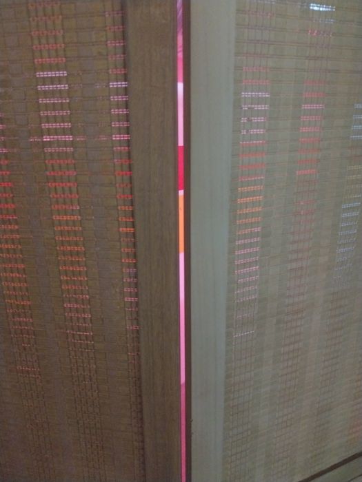 Biombo c/ 6 painéis madeira paulownia castanho