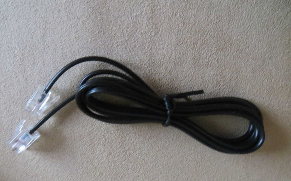 Cabos p/ base telefone sem fios fixo - 4 Unidades  - Novos