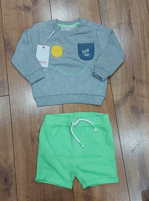 Komplet niemowlęcy bluza i spodenki 74-80