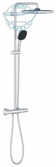 Душова система с термостатом Grohe Vitalio 250 Cube хром 26696001