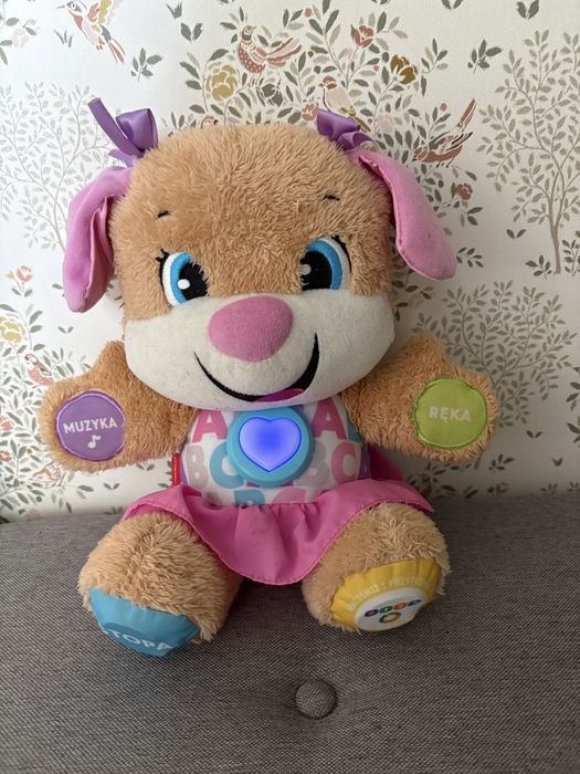 Fisher Price interaktywny piesek edukacyjny PL świeci i gra