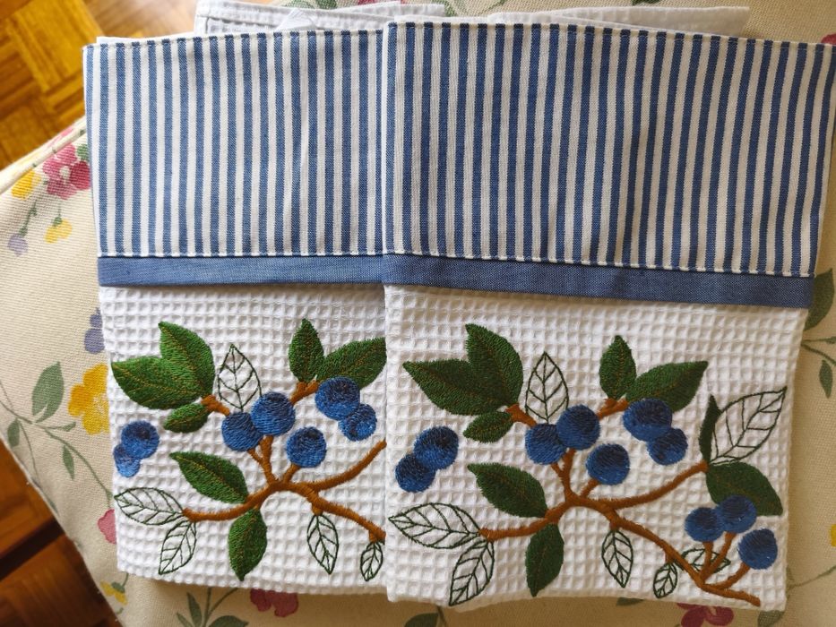 Panos louça em azul