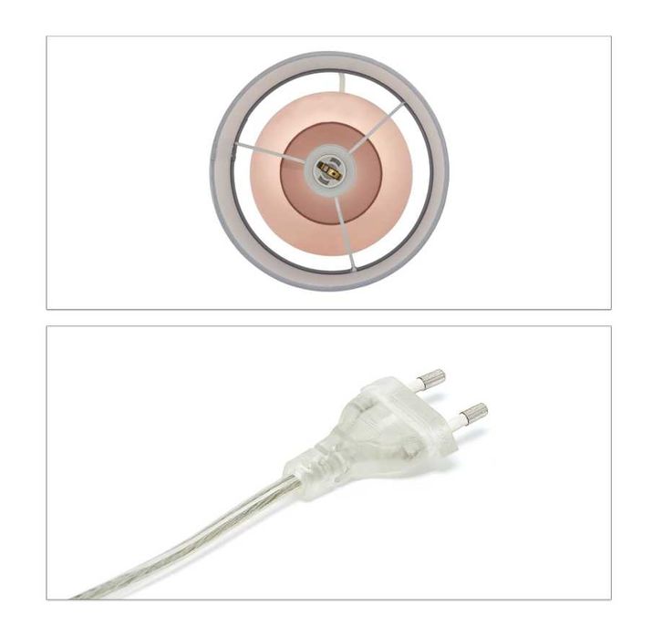 Okrągła lampa stołowa z funkcją dotykową