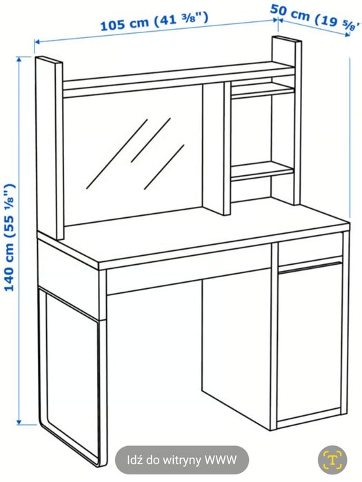 Biurko IKEA kolor dąb