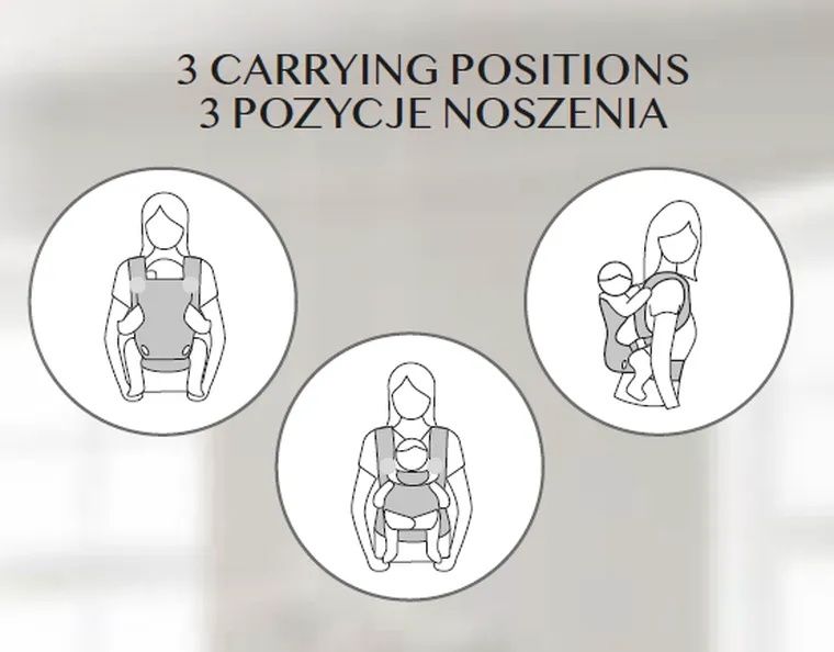 Nosidło ergonomiczne, szare